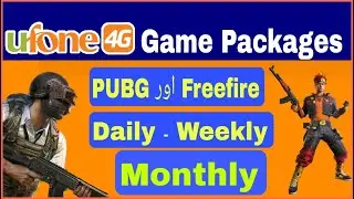 ufone new PUBG package | new Ufone free fire package | daily weekly monthly packages