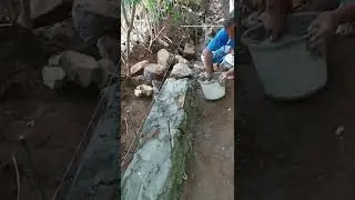 Tutorial pasang pondasi Batu Gunung..