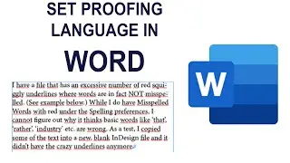 Proofing language won't change  | FIX