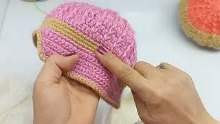 шапка бини детская шапочка крючком вязать простой узор