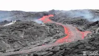 Lava flows down Pu'u 'O'o