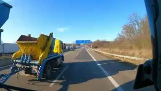 First trip in 2022. Czech Republic and Germany. Highway D5/E50. January 2022.