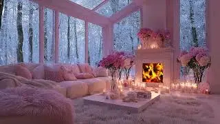 🔥🎹 Quiet Winter Piano Lounge | Gentle Piano & Fireplace Sounds | Calm Focus Study Relax