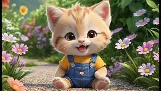 Tiny Kitten Scoot Scoot Play | Cute Kids Song | Playful Animal Rhyme
