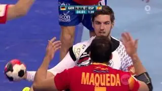 Handball EM 2016: Finale Deutschland vs. Spanien - 1. Halbzeit ohne Hymnen (ARD 31.01.2016) 480p