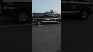 NYC Parks Enforcement Patrol Passing By On Surf Ave In Coney Island, Brooklyn, New York City