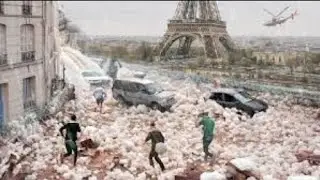 Hailstorm Shocks Paris On A Sunny Day
