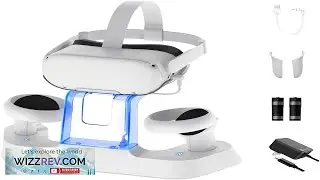 NexiGo Enhanced Charging Dock with LED Light for Oculus Meta Quest 2 Support