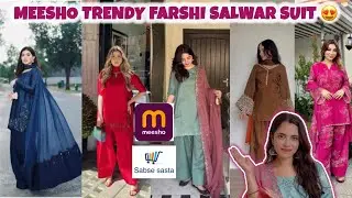 Trying 💕Meesho's Most Viral Designer Farshi Salwar Suit 😍