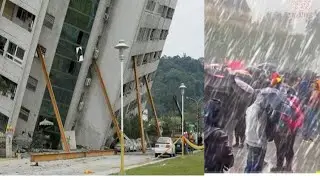 Spain and Philippines disaster  hail storm and earthquakes hits scary.