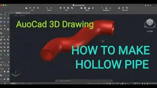 How to Make Pipe 3D in AutoCad (Macbook air). AutoCad make 3D hollow pipe.#Subscribe_my_Channel .