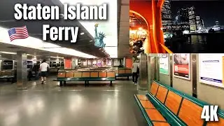 Taking The STATEN ISLAND FERRY | Manhattan to Staten Island | 4K Touring