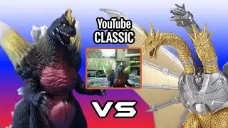 SpaceGodzilla vs Mecha-King Ghidorah | Godzilla Toy Battle