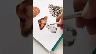 Watercolor mushrooms | Autumn Elements for beginners | Easy tutorial | How to paint mushrooms?