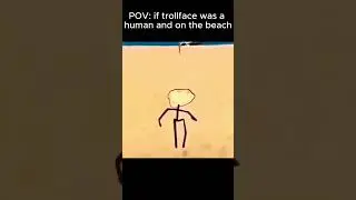 POV: if trollface was a human and on the beach #therealdeagle #povshort #trollface #memes #funny