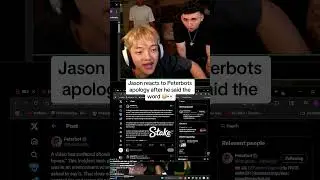 Джейсон реагирует на извинения Питербота после того, как он сказал это слово 😳👀