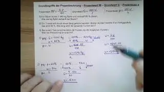 Prozentwert Grundwert Prozentsatz ausrechnen Textaufgaben
