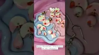 Polymer clay earrings #craft #polymerclay #clayart #earrings #clayearrings #crafting #craftideas