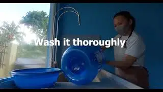Cleaning and Helping duties in a water refilling station - How to refill