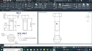 BOLT AND NUT CONSTRUCTION USING AUTOCAD
