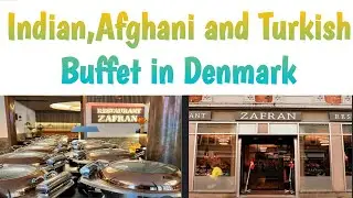 Indian,Afghani & Turkish Buffet/Zafran restaurant/Asian family in Denmark