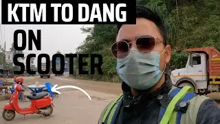 MOTO VLOG in SCOOTER (VESPA). KTM TO DANG.बाटोमा एस्तो भयो