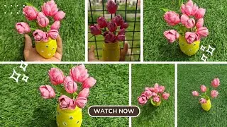 Mini lotus flower from pista shell Diy#craft from scratch #diychennal #handmade decoration idea#diy