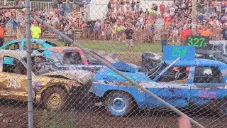 Demolition Derby Hard Hit Highlights Ozaukee County Fair 2024!!