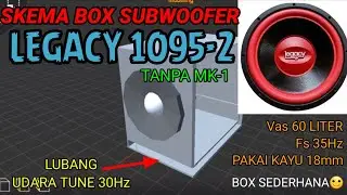 Legacy 1095-2 Subwoofer Box Schematic Not MK&sup1; 60 Liter 18mm