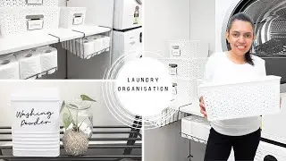 Small laundry room storage ideas | laundry room organization on a budget
