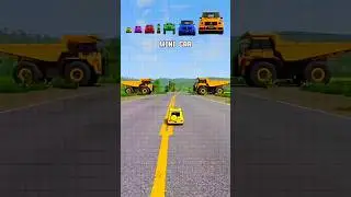 Big & Small Car Vs Clash Mining Trucks#shorts #smallvsbig
