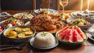 ASMR Spicy Whole Chicken Curry 🔥 | Egg Curry Rice And Watermelon Mukbang |# asmr #mukbang #spicyfood