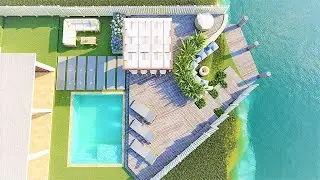 OCEAN ACCESS  NO FIXED BRIDGES, NEW  MODERN MASTERPIECE