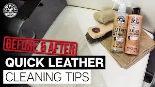 Shocking Before and After! How to clean leather seats! Chemical Guys