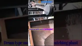 Mobile concrete batching plant with drum mixer
