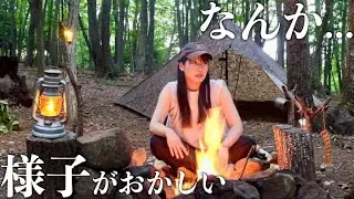 【極度のビビり女】街灯ゼロの暗闇でキャンプしたところ予想外のことが...【野営】