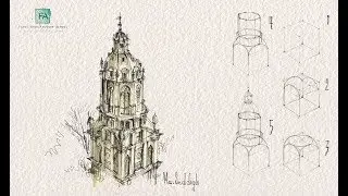 Draw like an Architect - Essential Tips - basic shapes - Complicated Dome - part 8- 2019