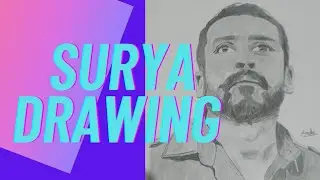 Easy Soorarai pottru drawing /Surya drawing 😍😍