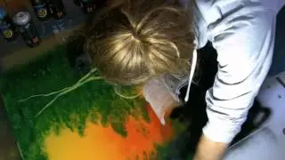 Waterfall, Spray Art | Samuel Bialkowski