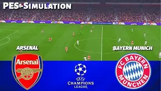 🔴LIVE | ARSENAL vs BAYERN MUNICH - UEFA Champions League 2025 | PES 21 Simulation