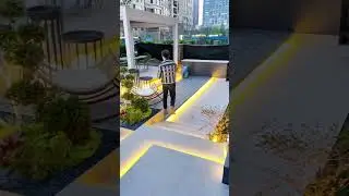 Outdoor waterproof floor light installation.#lamp