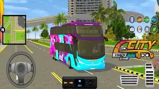 City Coach Bus Simulator 3d - Public Transport Simulator Gameplay | Bus Driving 3d Offline Games 