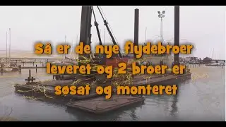 Bogense Marina nye flydebroer leveret og s&oslash;sat.