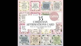 Christian affirmations cards| Digital affirmations card| Bible verse affirmations PLR | Woman of God