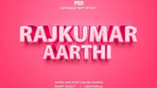 Love Pink Color 3d Text Effect Premium PSD Free Download