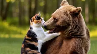Best Friends For Life A Kitten & Bear Puppy & Cheetah and Tiger & Pit Bull!