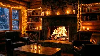 Cozy Fireplace Ambience 🔥 Crackling Fire Sounds for Sleep, Relaxation & Peaceful Winter Nights