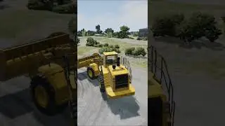 Cherrier FCV vs GIANT EXCAVATOR! 😱 (Unbelievable Crash) #beamng #shortsvideo #carcrash