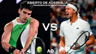 #AbiertodeAustralia #Alcaraz #Zverev  CARLOS ALCARAZ VS ALEXANDER ZVEREV RADIO ONLINE EN VIVO