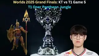 Worlds 2025 Grand Finals: KT vs T1 Game 5 (T1 Oner Pantheon Jungle POV)